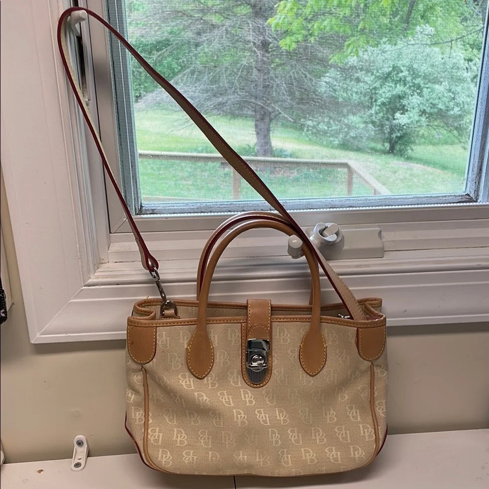 Dooney & Burke beige and tan Tote Bag